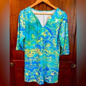 Vibrantly colorful dress